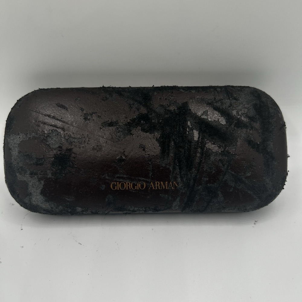 Vintage Giorgio Armani Eyeglasses 206 703 55 17‎ Gold Oval Frame Italy w/ Case - Picture 6 of 7